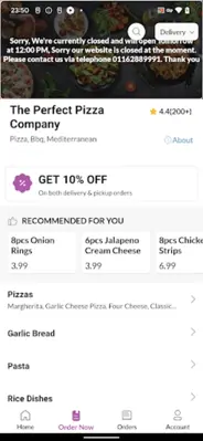 The Perfect Pizza Company android App screenshot 2