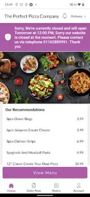 The Perfect Pizza Company android App screenshot 3